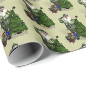 Papier Cadeau Le Père Noël En Robe De Camouflage (Coin rond)
