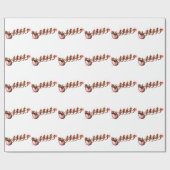 Papier Cadeau Le père noël et hippocampe Sleigh (Plat)