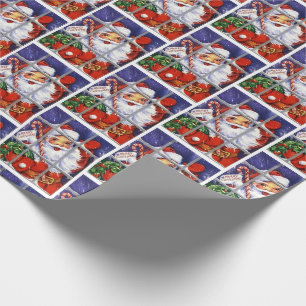 Papier Cadeau Le Père Noël fouille dans ton emballage rétrosp