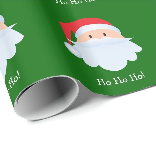 Papier Cadeau Le Père Noël Ho Ho Ho Motif Enveloppement Papier (Coin rond)