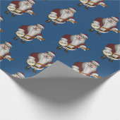 Papier Cadeau Le Père Noël Jouant au banjo (Coin)