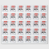 Papier Cadeau Le père noël jouant au golf dans la neige (Plat)