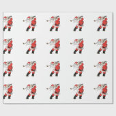 Papier Cadeau Le Père Noël joue au golf (Plat)