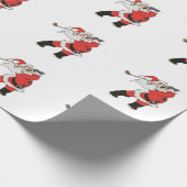 Papier Cadeau Le Père Noël joue au golf (Coin)