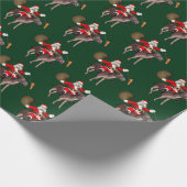 Papier Cadeau Le Père Noël Monte Un Âne (Coin)