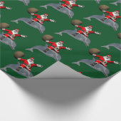 Papier Cadeau Le Père Noël Monte Un Dauphin (Coin)