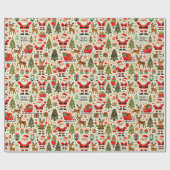 Papier Cadeau Le Père Noël Rudolph Le Renard Rouge (Plat)