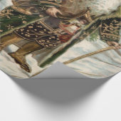 Papier Cadeau Le père noël vintage 3 (Coin)