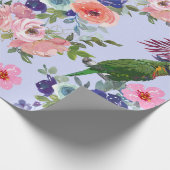 Papier Cadeau Le perroquet parmi les fleurs (Coin)