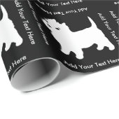 Papier Cadeau Le petit chien de Westie le plus mignon - (Coin rond)