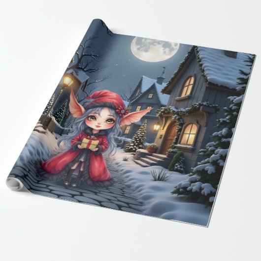 Papier Cadeau Le Petit Messager de Noël. (Déroulé)
