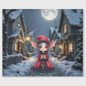 Papier Cadeau Le Petit Messager de Noël. (Plat)