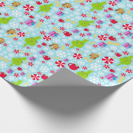 Papier Cadeau Le Petit Pouce | Bleu Snowflake Patte de Noël (Coin)