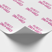 Papier Cadeau Le plus âgé avec un seul enfant traversé (Coin)