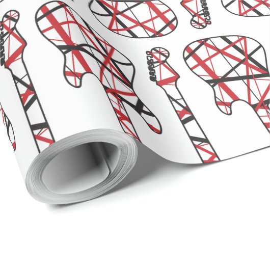 Papier Cadeau Le plus grand guitariste rock Eddie Tribute Act Gu (Coin rond)