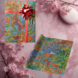 Papier Cadeau Le poisson dans l'art Abstrait océanique