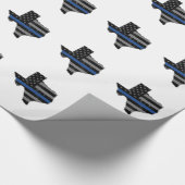 Papier Cadeau Le policier du Texas amincissent Blue Line (Coin)