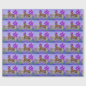 Papier Cadeau Le pourpre de barrière de cheval monte en ballon (Plat)