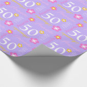 Papier Cadeau Le pourpre nommé personnalisé fleurit l'enveloppe (Coin)