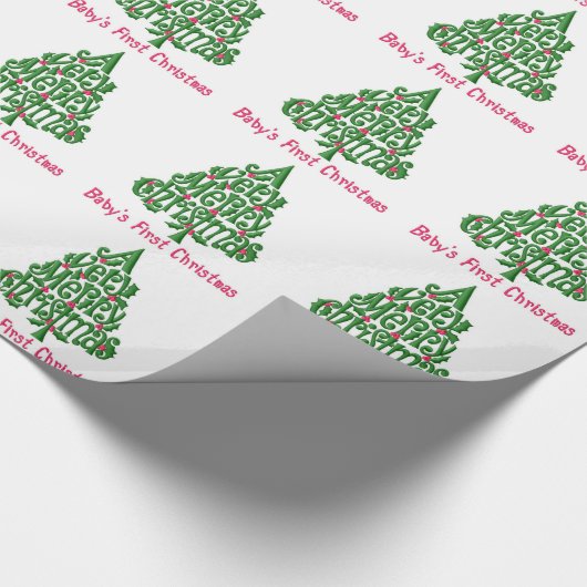 Papier Cadeau Le premier Noël de bébé (Coin)