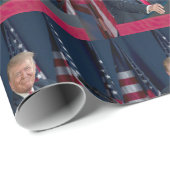 Papier Cadeau Le Président Donald J. Trump Mt Rushmore Discours (Coin rond)