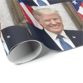 Papier Cadeau Le président Donald Trump (Coin rond)