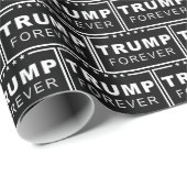 Papier Cadeau Le président Donald Trump à jamais Noël (Coin rond)