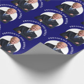 Papier Cadeau Le président Joe Biden Portrait en bleu (Coin)