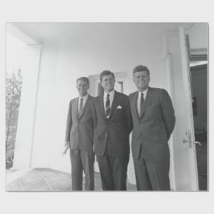 Papier Cadeau Le président John Kennedy et les frères American C