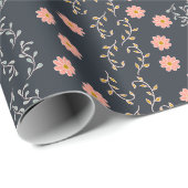 Papier Cadeau Le printemps est là ! en papier d'enveloppement bl (Coin rond)