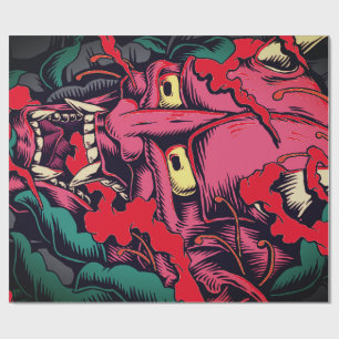 PAPIER CADEAU LE PROJET HALLOWEEN JAPONAIS MATÉRIEL D'ENTREPOSAG