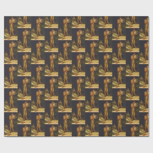 Papier Cadeau Le Prospecteur Prépare Pour L'Or Julian Ashton (Plat)