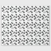 Papier Cadeau le quarantième quarantième anniversaire (Plat)