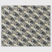 Papier Cadeau Le raton laveur amical (Plat)