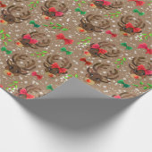 Papier Cadeau Le renne de père Noël (Coin)