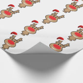Papier Cadeau le renne de Père Noël (Coin)