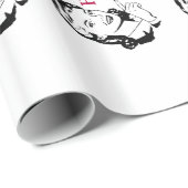 Papier Cadeau Le rétro Tableau de Bunco carde l'enveloppe de (Coin rond)