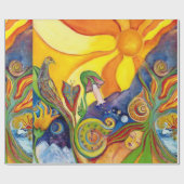 Papier Cadeau Le rêve Imaginaire psychédélique Art Alice Wonderl (Plat)