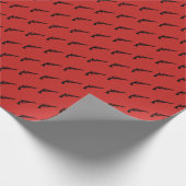 Papier Cadeau Le revolver a couvert de tuiles le rouge (Coin)