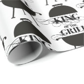 Papier Cadeau Le Roi Du Grill (Coin rond)
