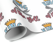 Papier Cadeau Le Roi Du Grill. Meilleure idée de conception de g (Coin rond)
