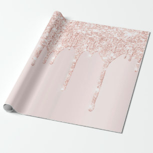 Papier Cadeau Le rose de rose Girly rougissent des parties