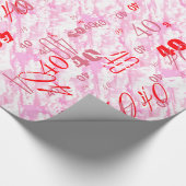 Papier Cadeau Le rose fuchsia de fête opacifie le décor (Coin)