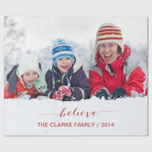 PAPIER CADEAU LE ROUGE CROIENT SIMPLEMENT DES SALUTATIONS DE (Plat)