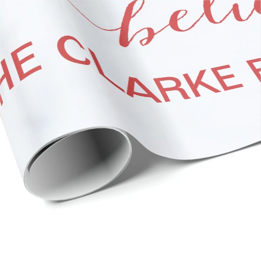 PAPIER CADEAU LE ROUGE CROIENT SIMPLEMENT DES SALUTATIONS DE (Coin rond)