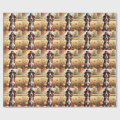 Papier Cadeau Le Rouge Irlandais En Automne Laisse L'Art Thanksg (Plat)