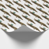 Papier Cadeau Le Royal Croc - Alligator avec Bijoux et Couronne (Coin)