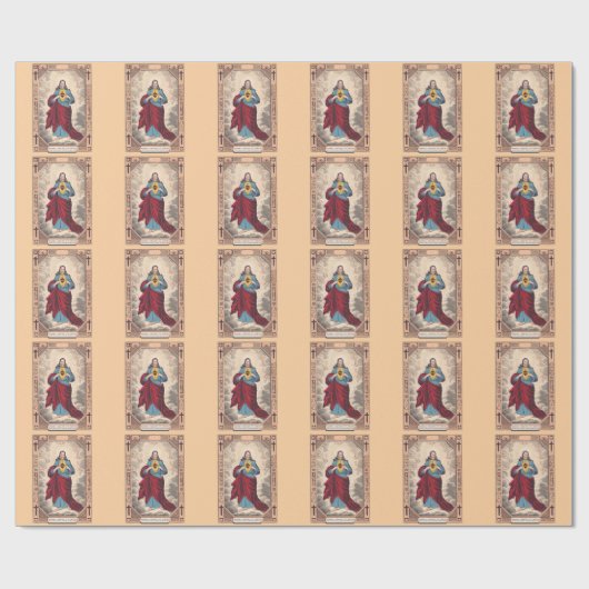 Papier Cadeau Le Sacré-Cœur de Jésus (Plat)
