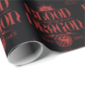 Papier Cadeau Le sang du dragon tourne épais (Coin rond)