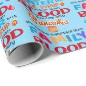 Papier Cadeau Le sang est plus épais que l'eau, mais le sirop d' (Coin rond)